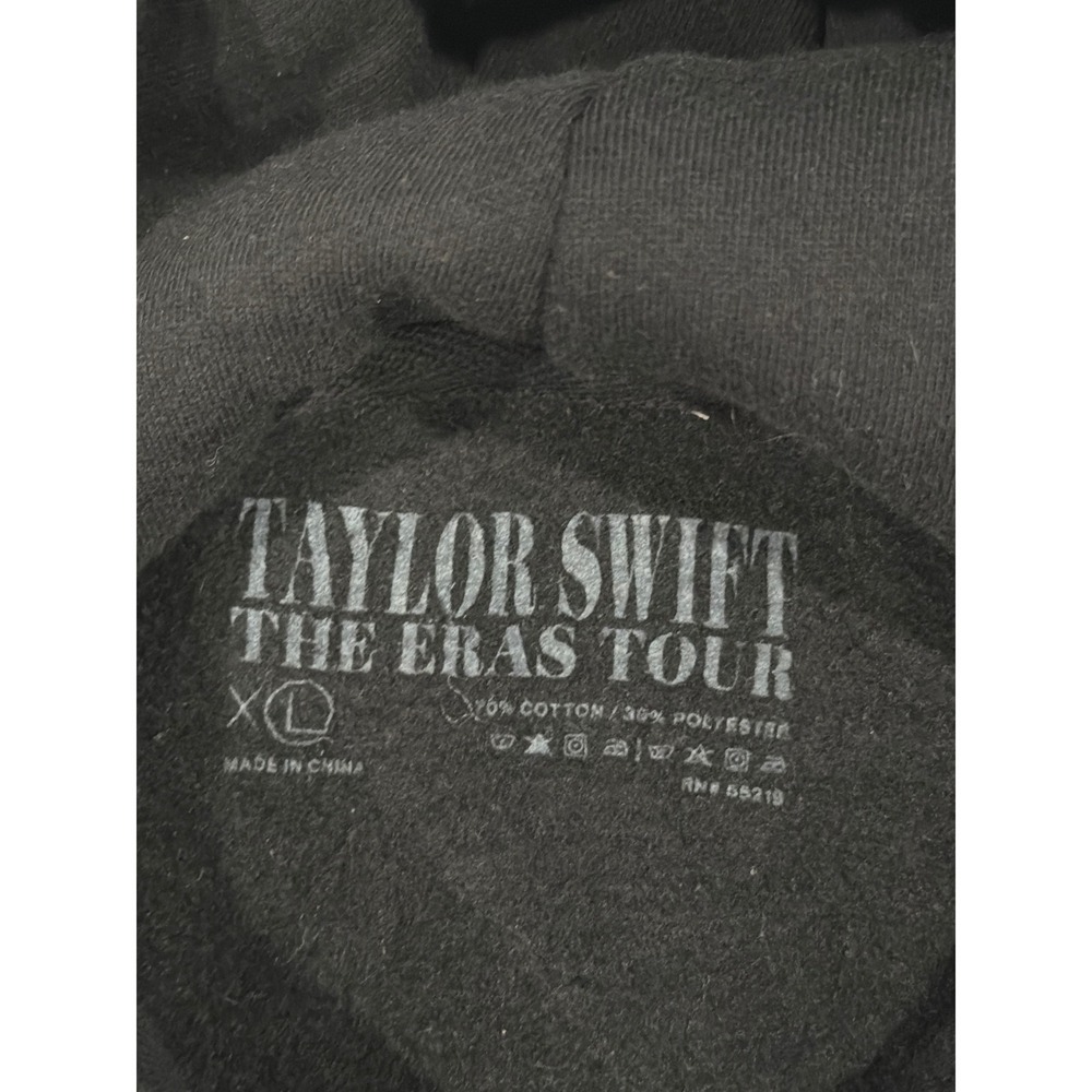 Taylor Swift Eras Tour Hoodie Women XL Black Official Merch Houston EUC - Picture 5 of 8